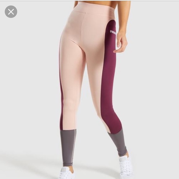 Gymshark Pants - Gymshark | Illusion Leggings in Ruby/Blush